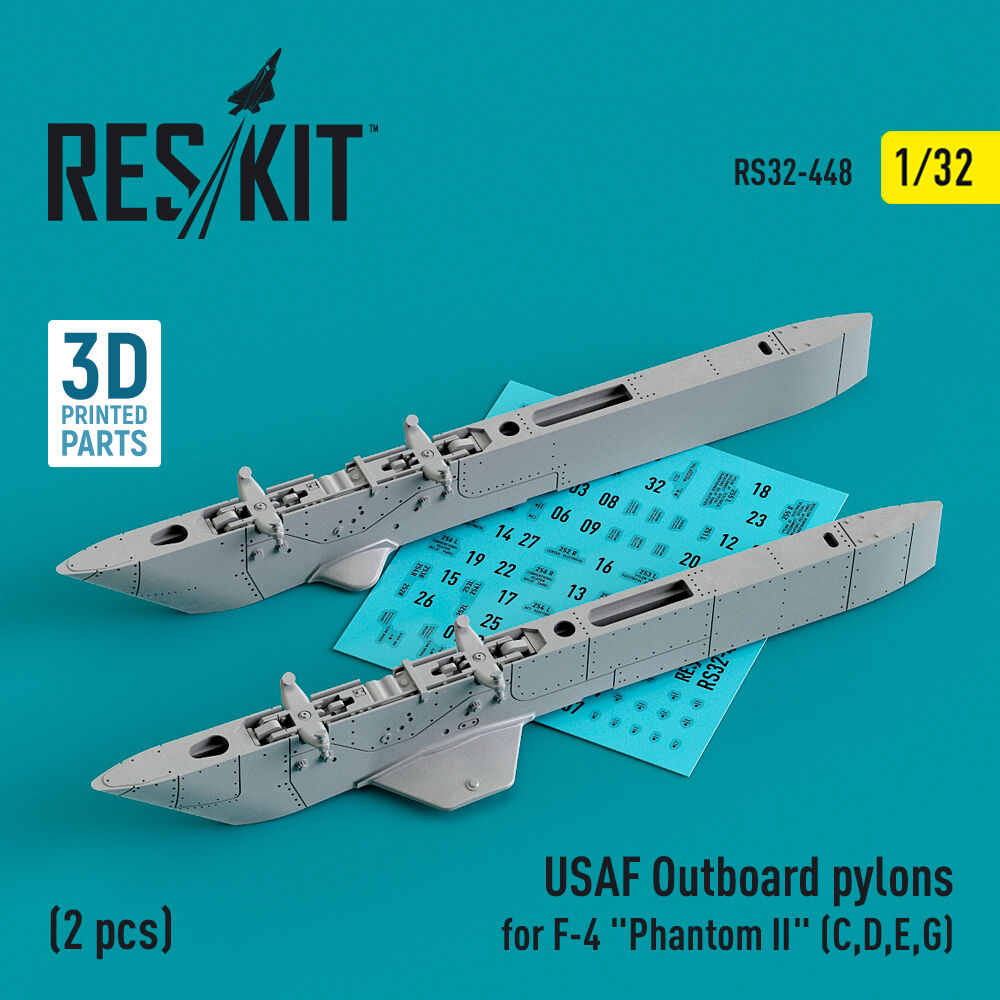 USAF Outboard pylons for F-4 Phantom II (C,D,E,G) (2 pcs) (3D Printed)