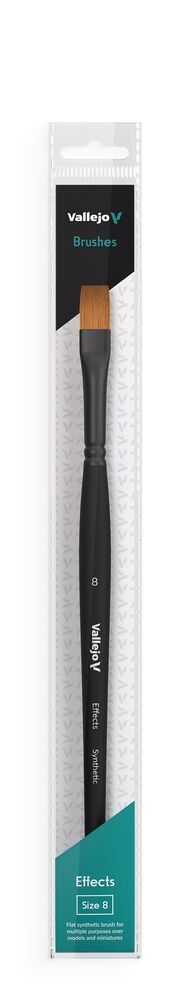 Flat Rectangular Synthetic Brush No. 8