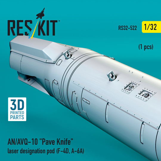 AN/AVQ-10 Pave Knife laser designation pod (1 pcs) (F-4D, A-6A) (3D Printed)