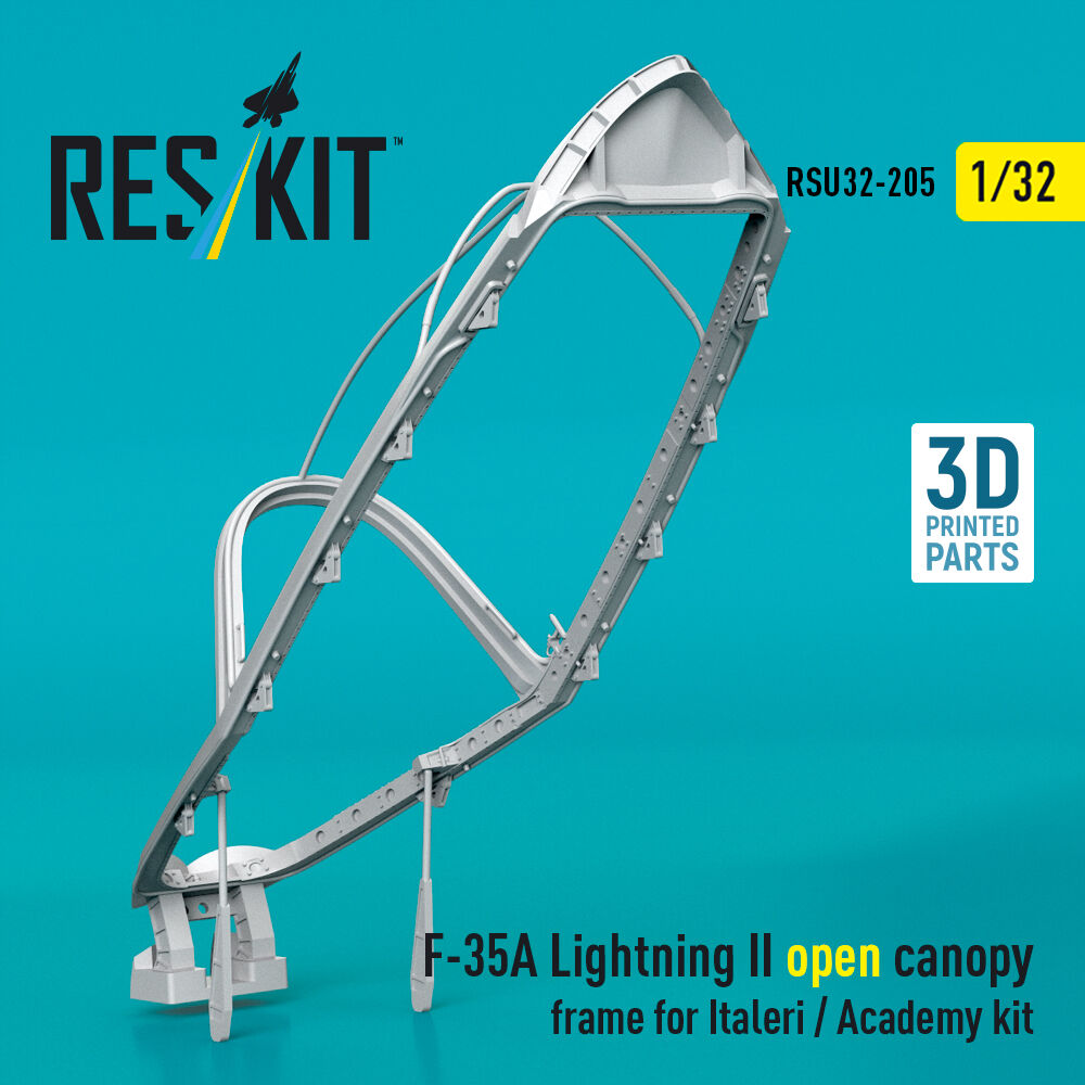 F-35A Lightning II open canopy frame for Italeri / Academy kit (3D Printed)