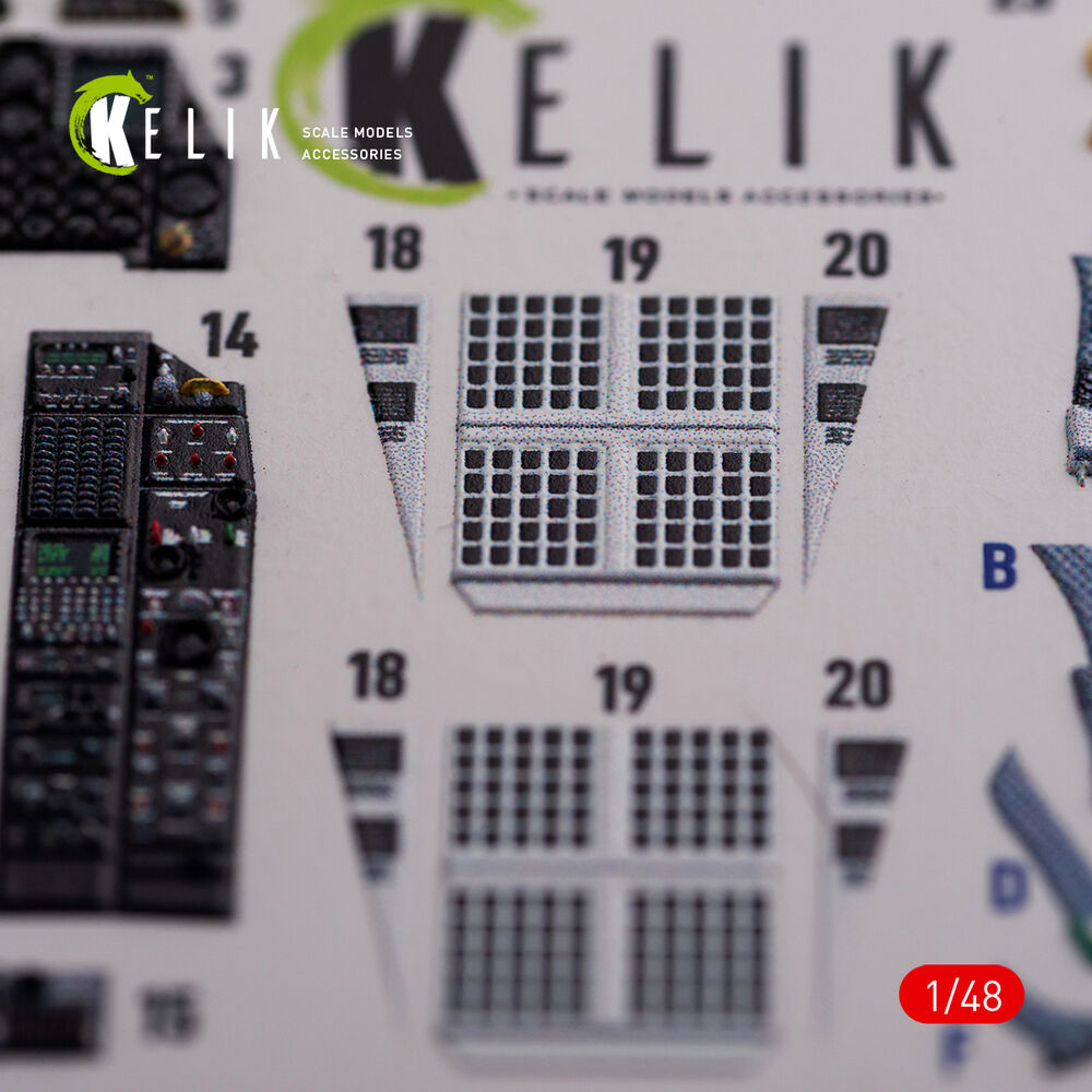 A-10C Thunderbolt  interior 3D decals for Academy kit