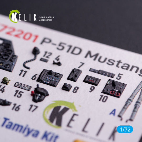 P-51D Mustang - interior 3D decals for Tamiya kit
