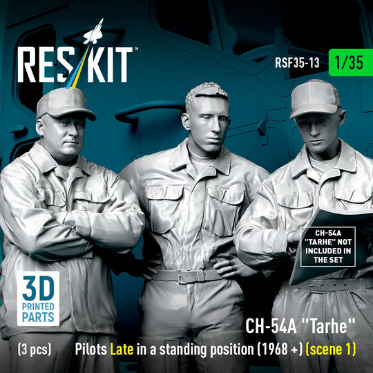 CH-54A Tarhe pilots Late in a standing position (1968 +) (scene 1) (3 pcs) (3D Printed)