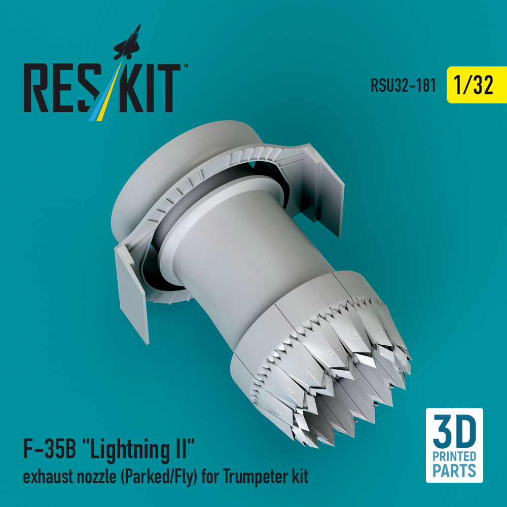 F-35B Lightning II exhaust nozzle (Parked/Fly) for Trumpeter kit (3D printed)