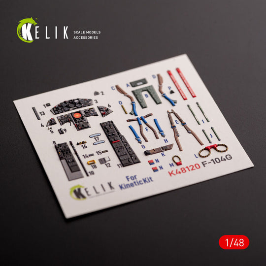 F-104G - interior 3D decals for Kinetic kit