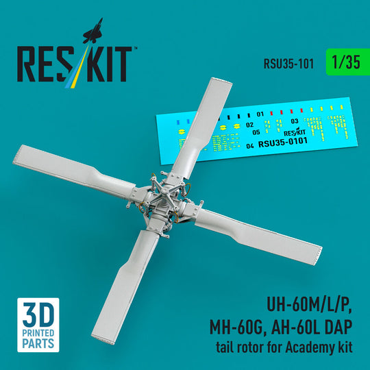 UH-60M/L/P, MH-60G, AH-60L DAP tail rotor (3D Printed) for Academy