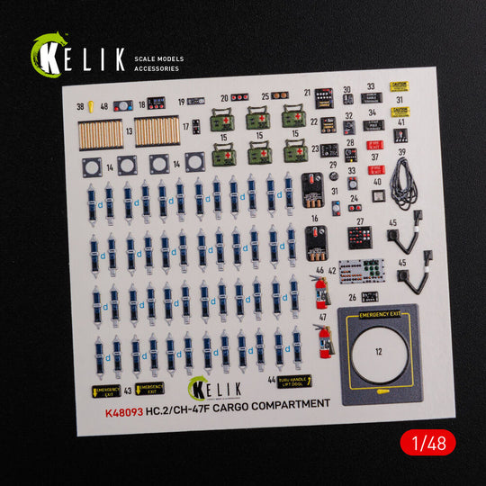 CH-47F interior 3D decals for Italeri kit