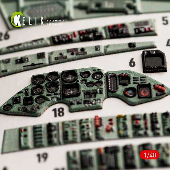SU-27UB Flanker interior 3D decals for GWH kit