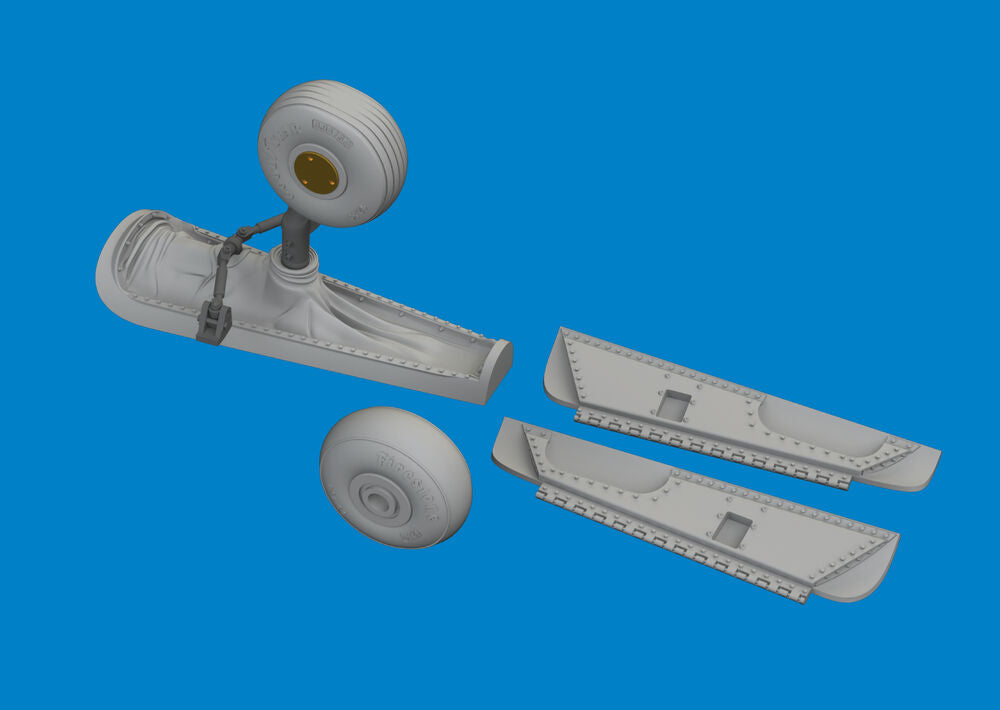 P-40N tail wheel bay PRINT 1/48 for Eduard