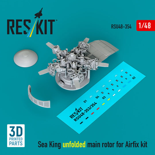 Sea King unfolded main rotor for Airfix kit (3D printed)