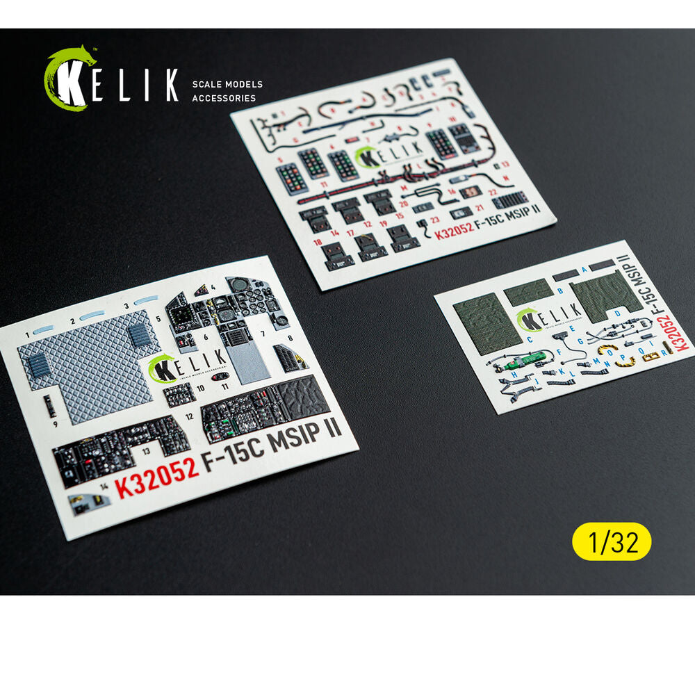 F-15C MSIP II- interior 3D decals for Tamiya kit