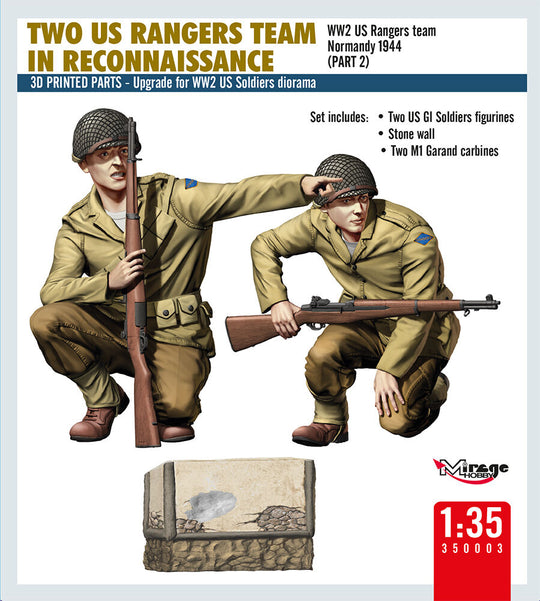 TWO US RANGERS TEAM IN RECONNAISSANCE