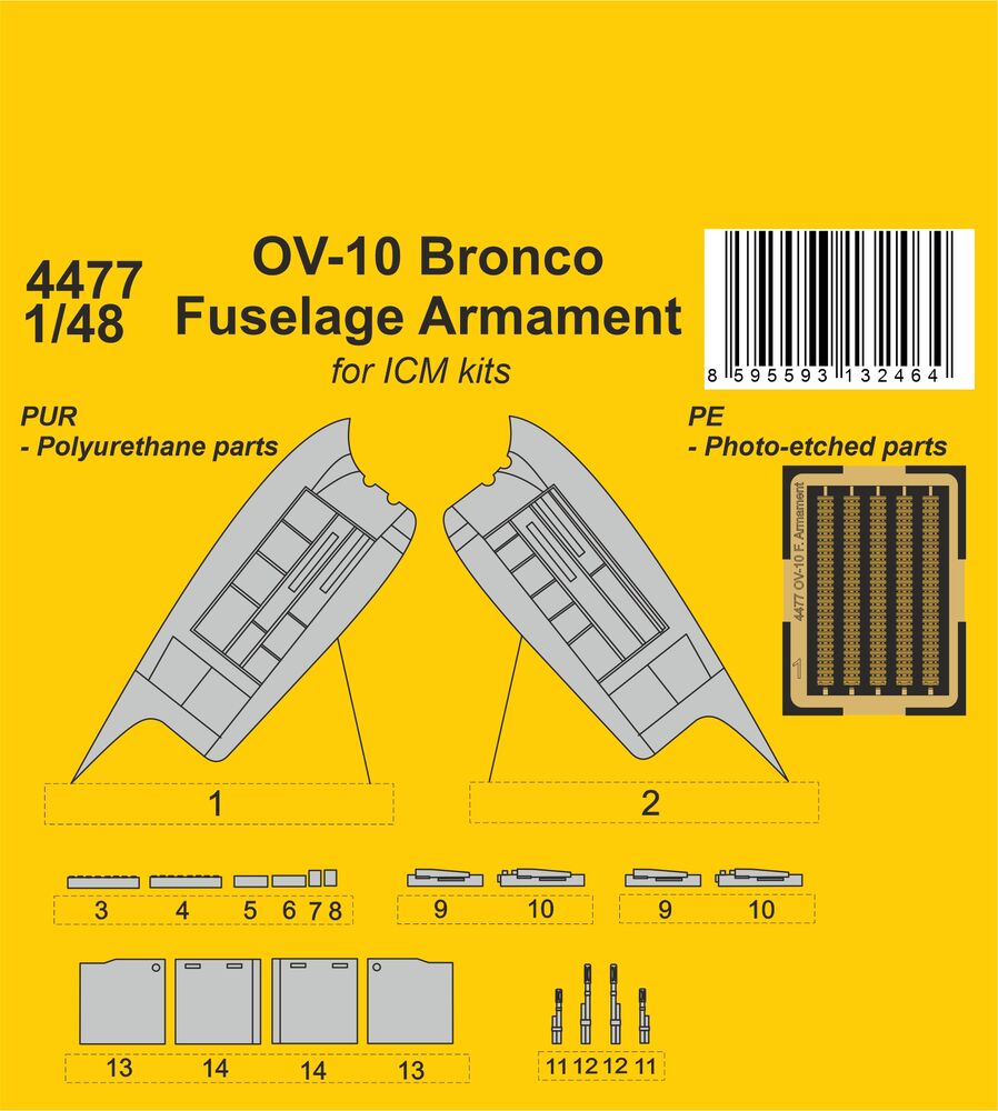 OV-10 Bronco Fuselage Armament  for ICM kit