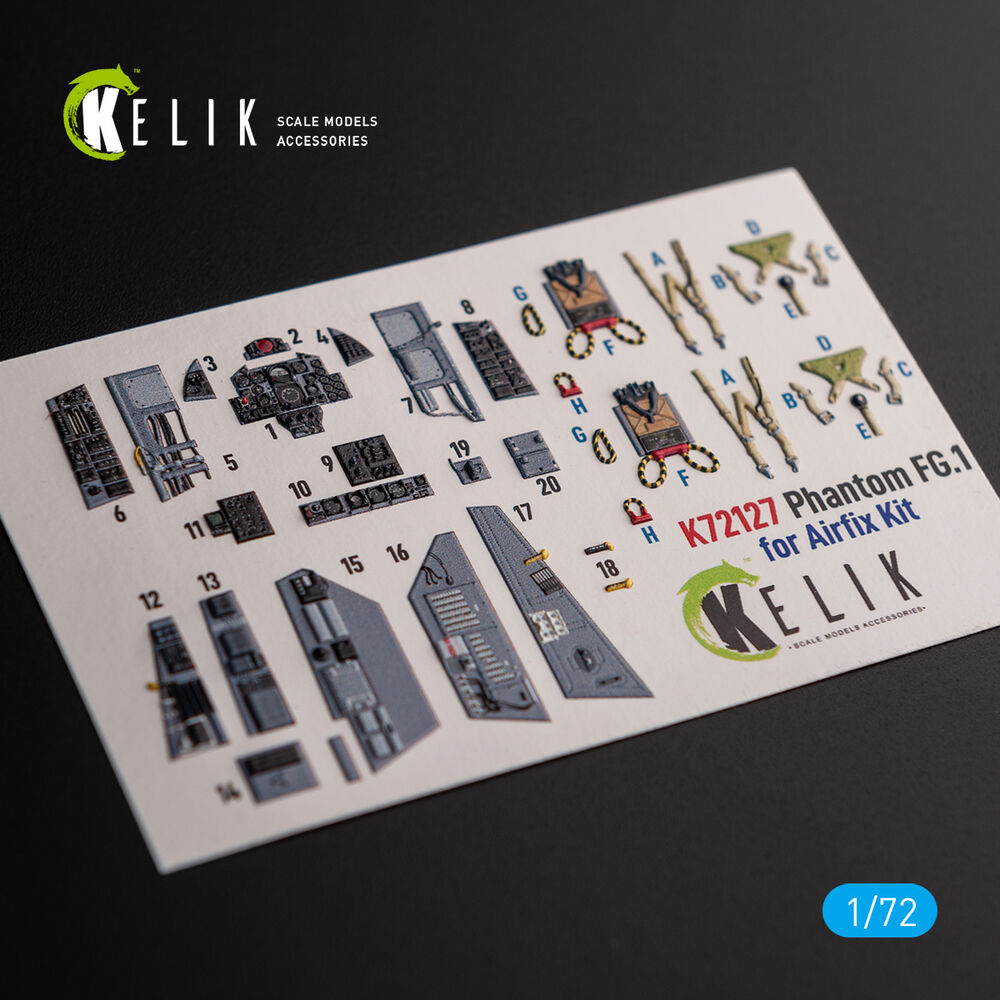 FG.1 Phantom - interior 3D decals for Airfix kit