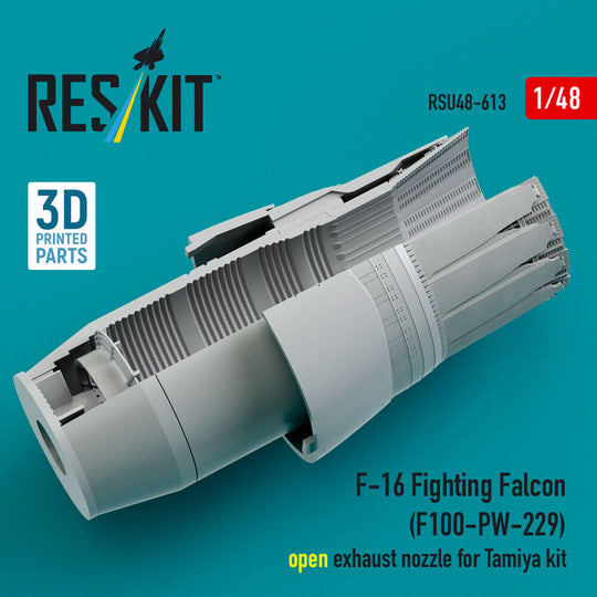 F-16 Fighting Falcon (F100-PW-229) open exhaust nozzle for Tamiya kit (3D Printed)