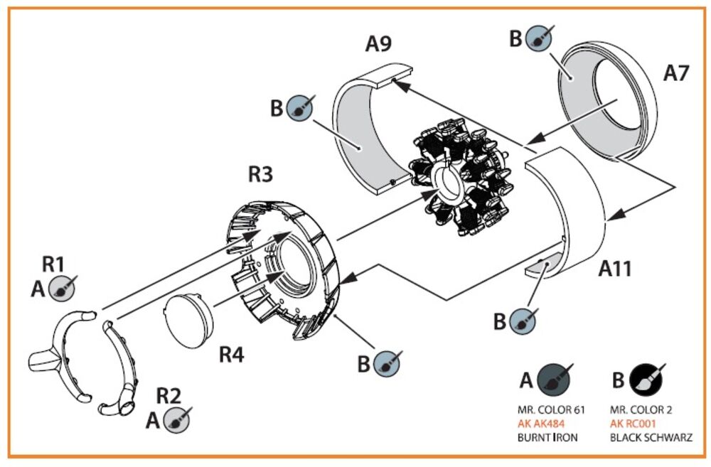 Ki-51 Sonia (all versions) resin exhaust & cooling gills for CP kits CP72011/CP72012/CP72013