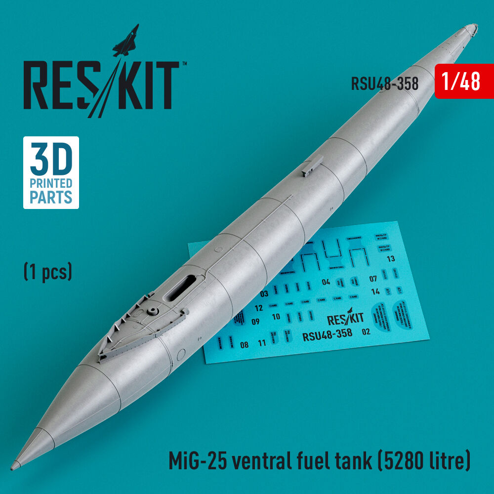 MiG-25 ventral fuel tank (5280 litre) (3D printed)