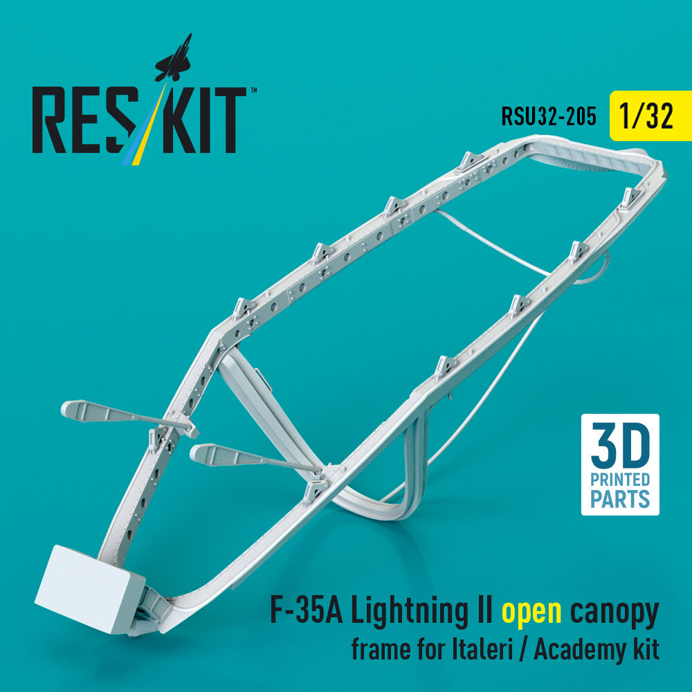 F-35A Lightning II open canopy frame for Italeri / Academy kit (3D Printed)