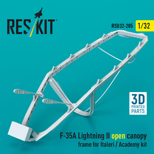 F-35A Lightning II open canopy frame for Italeri / Academy kit (3D Printed)
