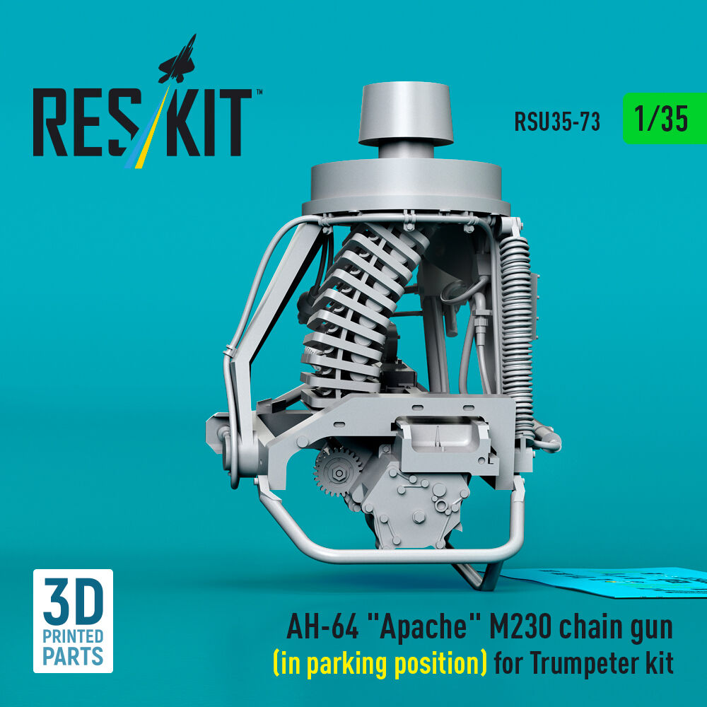 AH-64 Apache M230 chain gun (in parking position) for Trumpeter kit (3D Printed)