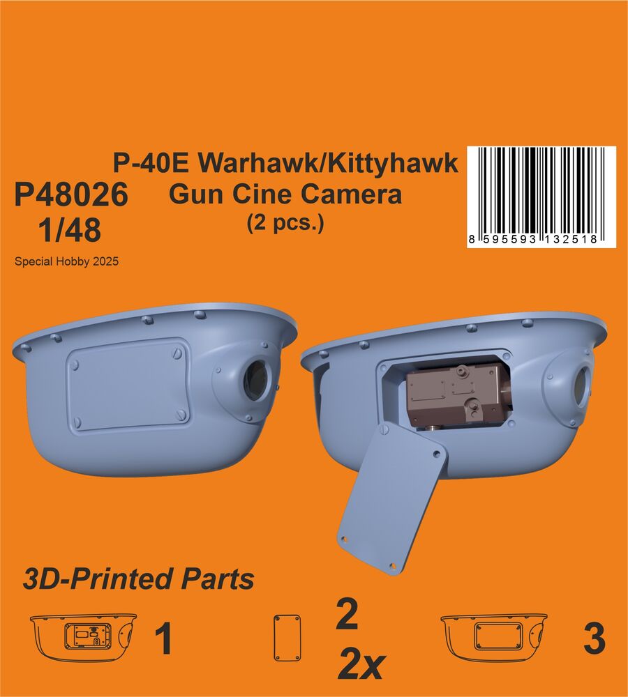 P-40E Warhawk/Kittyhawk Gun Cine Camera (N-2 type) / for Eduard kits