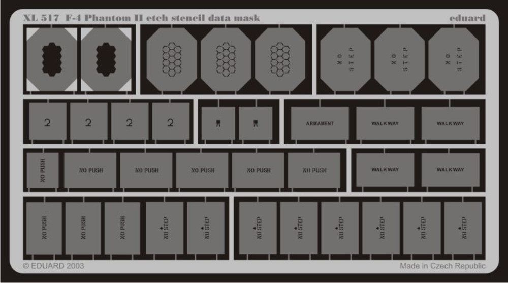 F-4 Phantom II etch stencil data mask