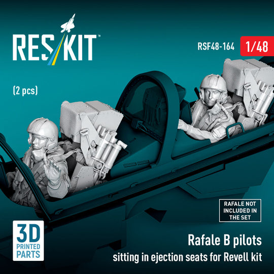 Rafale B pilots sitting in ejection seats for Revell kit (2 pcs) (3D Printed)