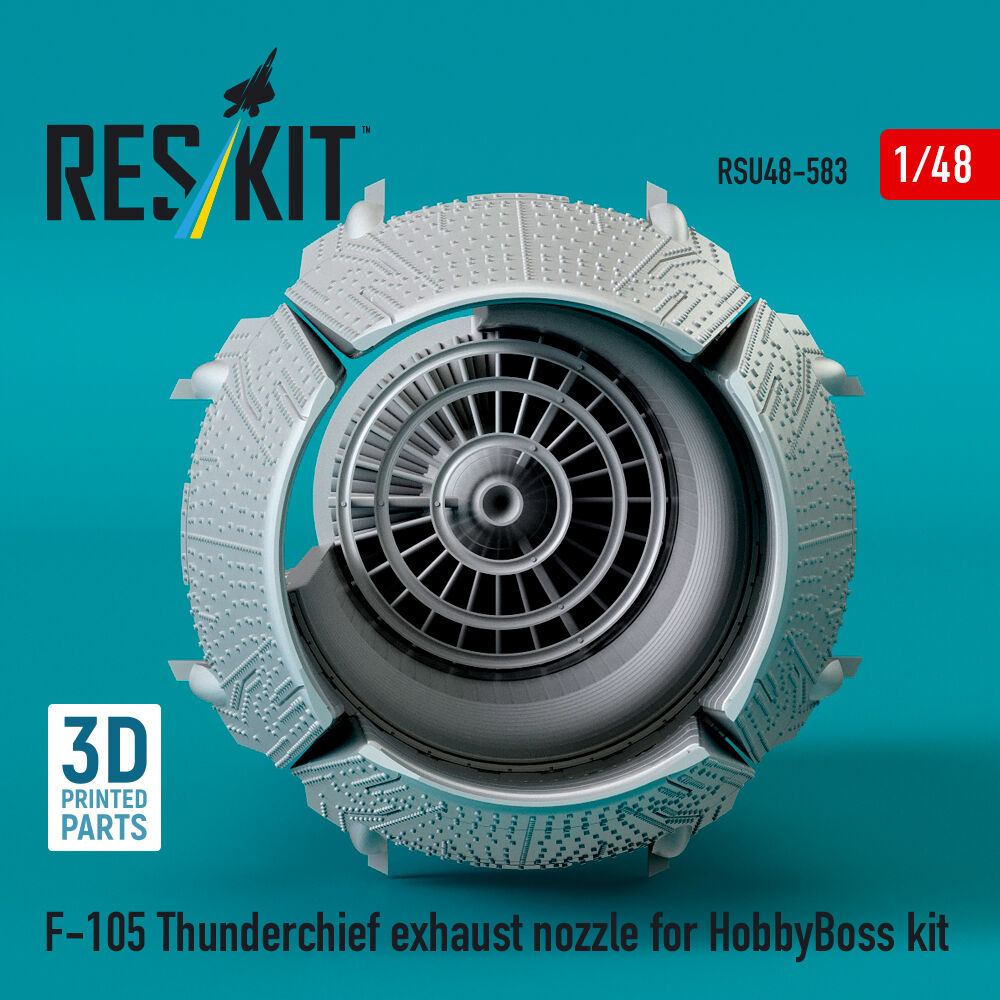 F-105 Thunderchief exhaust nozzle for HobbyBoss kit (3D Printed)