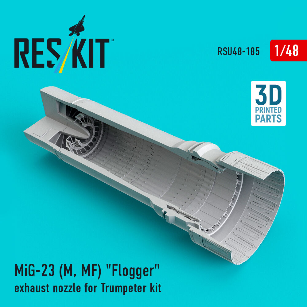 MiG-23 (M, MF) Flogger exhaust nozzle for Trumpeter kit (3D Printed)