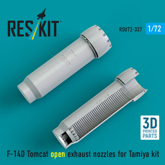 F-14D Tomcat open exhaust nozzles for Tamiya kit (3D Printed)