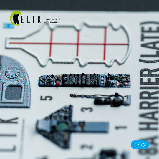 AV-8A Harrier (late) - interior 3D decals for Italeri kit