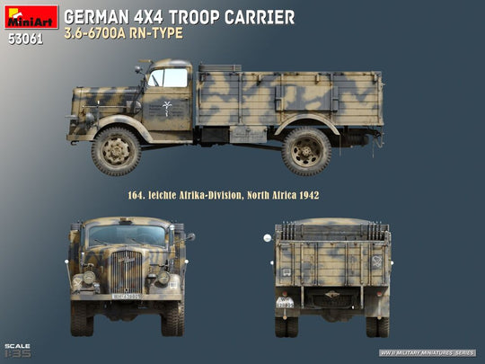 German 4x4 Troop Carrier 3.6-6700A Rn-Type