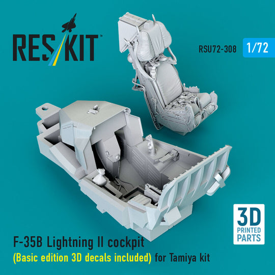 ?F-35B Lightning II cockpit (Basic edition 3D decals included) (3D Printed) for Tamiya