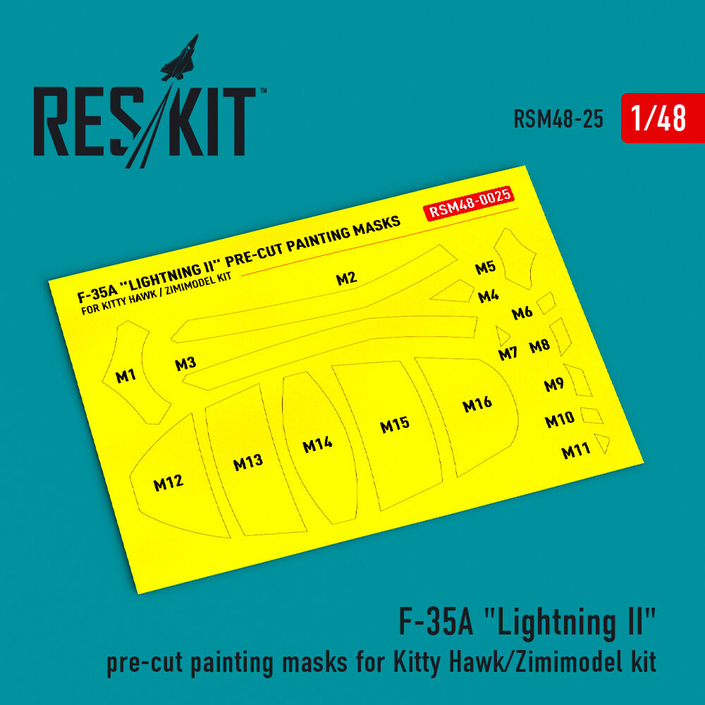 F-35A Lightning II pre-cut painting masks for Kitty Hawk/Zimimodel kit