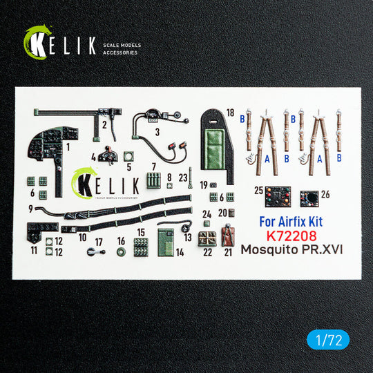 Mosquito PR.XVI - interior 3D decals for Airfix kit