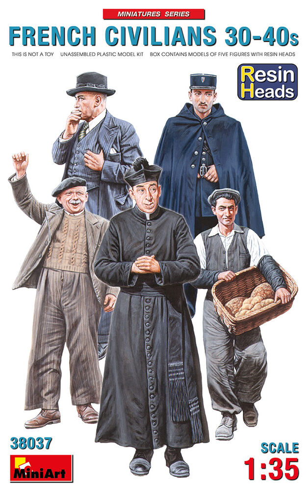 French Civilians '30-'40s. Resin Heads