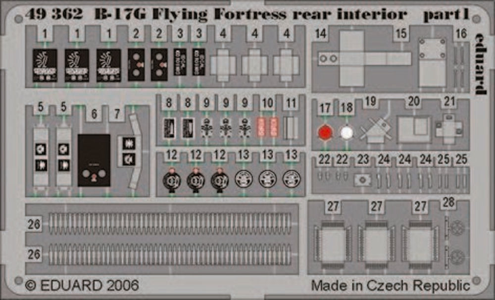 B-17G Flying Fortress rear interior für Revell/Monogram Bausatz