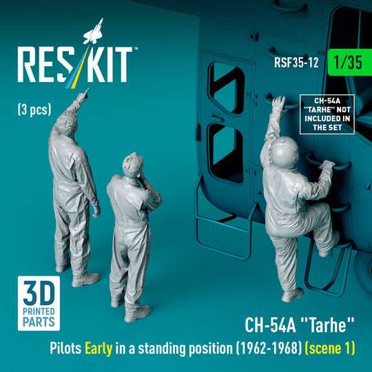 CH-54A Tarhe pilots Early in a standing position (1962-1968) (scene 1) (3 pcs) (3D Printed)