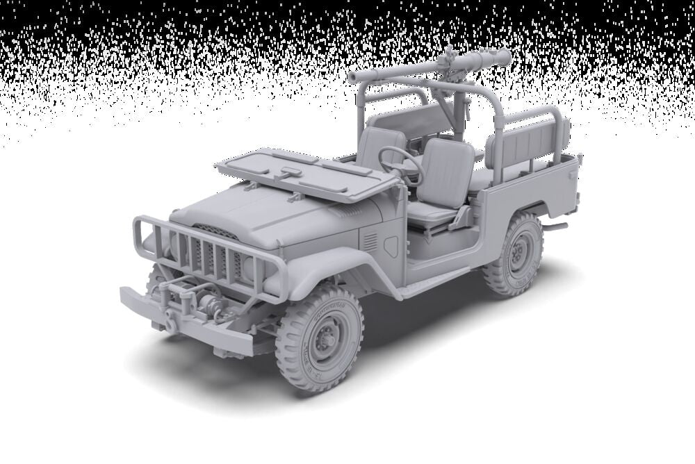 FJ43 Pickup with SPG-9.  RECOILLESS GUN