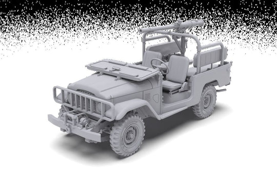 FJ43 Pickup with SPG-9.  RECOILLESS GUN