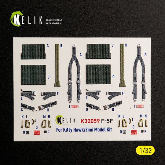 F-5F - interior 3D decals for Kitty Hawk/Zimi models kit
