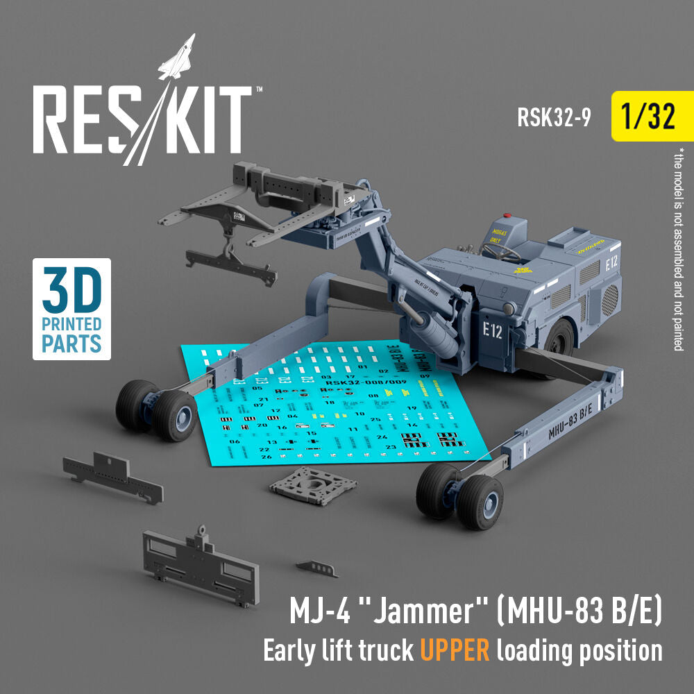 MJ-4 Jammer (MHU-83 B/E) Early lift truck UPPER loading position (3D Printed model kit)