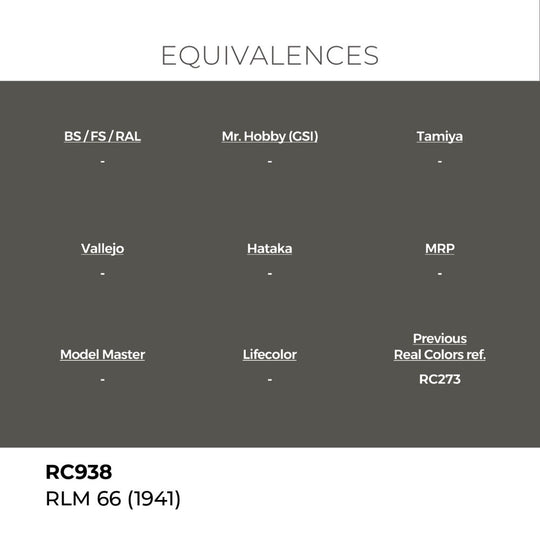 Real Colors: RLM 66 (1941) 17 ml.