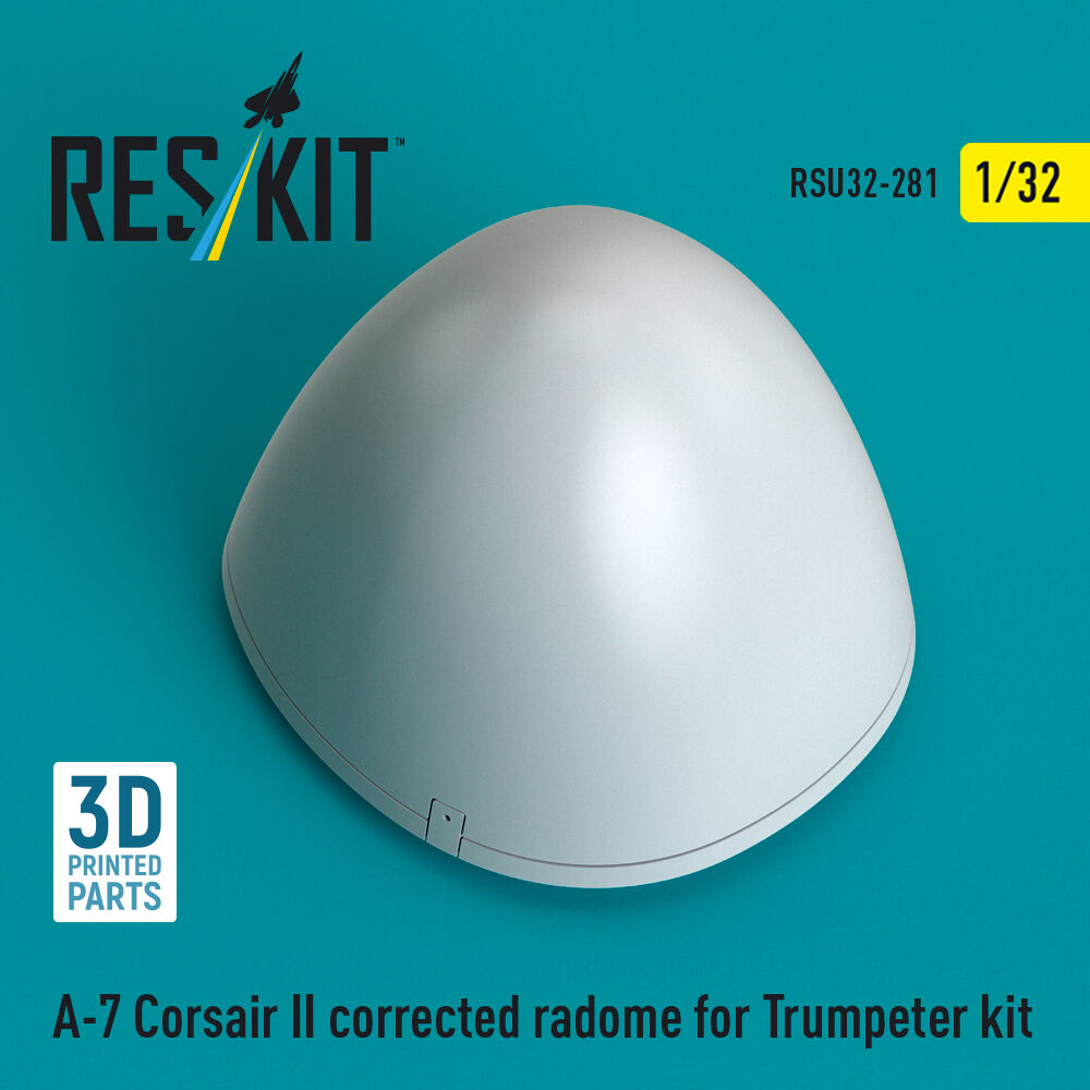 A-7 Corsair II corrected radome (3D Printed) for Trumpeter
