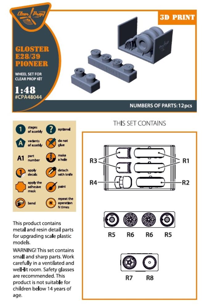 Gloster E28/39 Pioneer wheel set