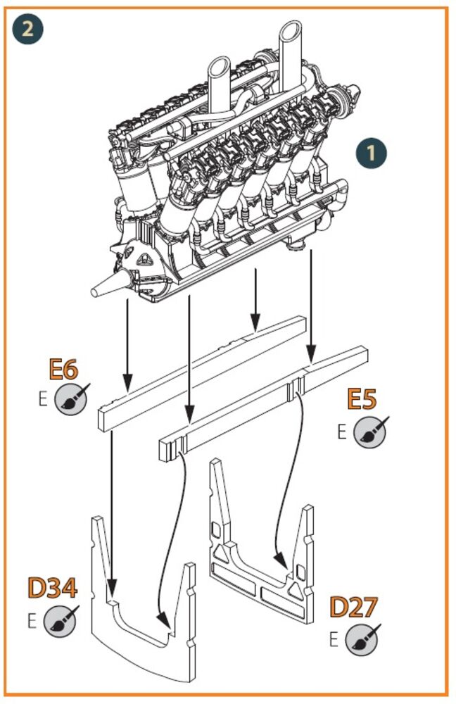 Liberty L-12 engine set 3D print