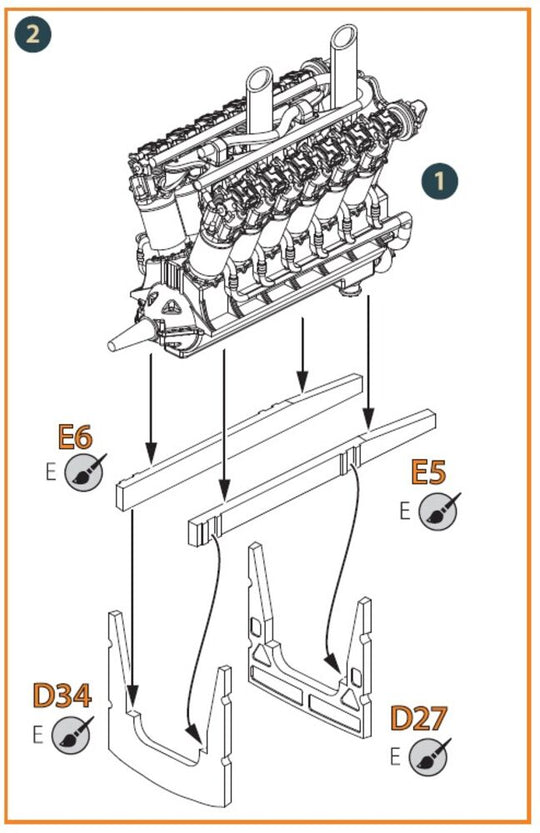 Liberty L-12 engine set 3D print