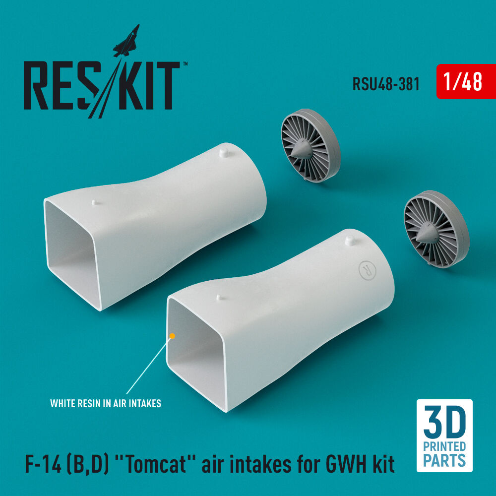 F-14 (B,D) Tomcat air intakes for GWH kit (3D Printed)
