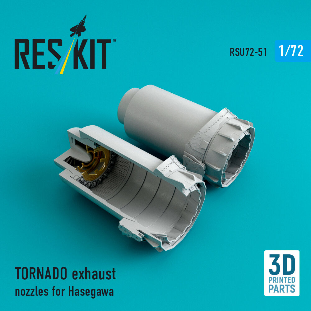 TORNADO exhaust nozzles for Hasegawa kit (3D Printed)