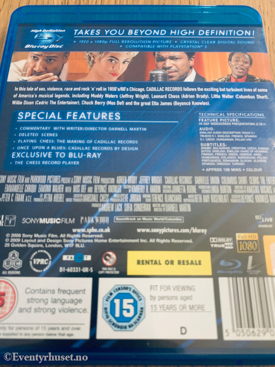 Cadillac Records (2008). Blu-Ray.